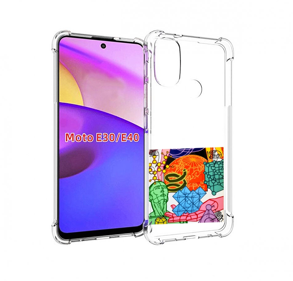 

Чехол бампер MyPads физика-химия для Motorola Moto E30., Прозрачный, Tocco