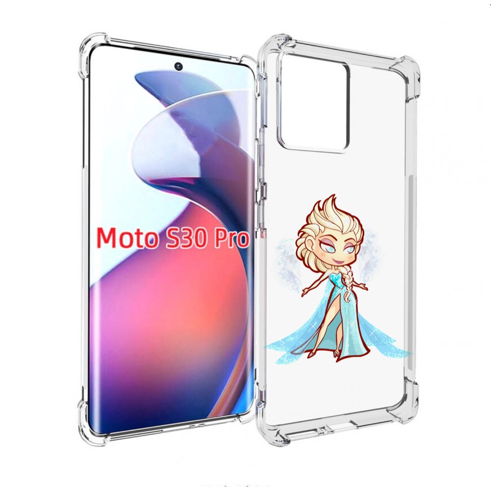 

Чехол MyPads снежная-принцесса женский для Motorola Moto S30 Pro, Прозрачный, Tocco