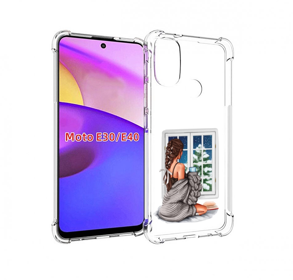 

Чехол бампер MyPads уютное-зимнее-окно женский для Motorola Moto, Прозрачный, Tocco