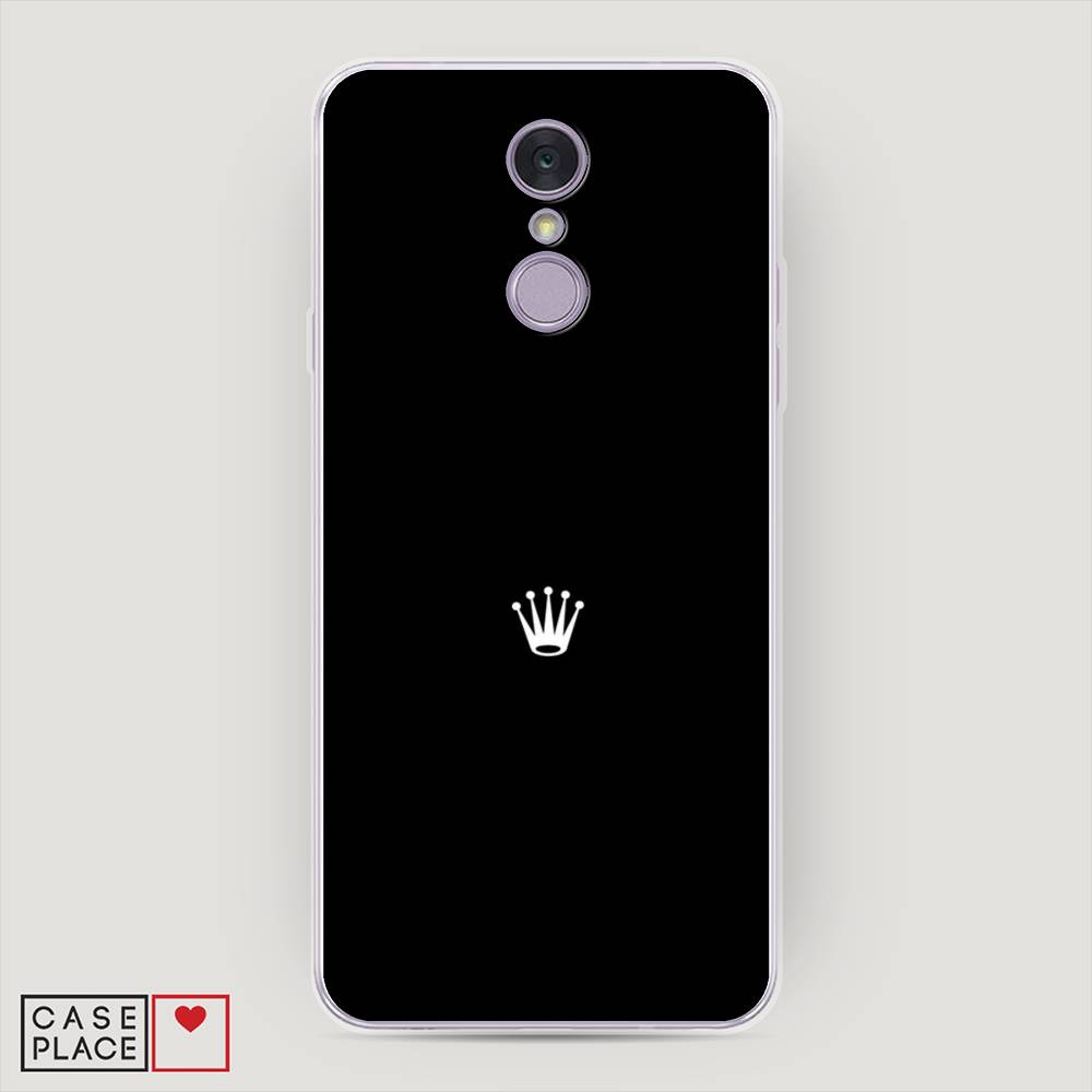 фото Чехол awog "белая корона на черном фоне" для lg q7 (plus, alpha)