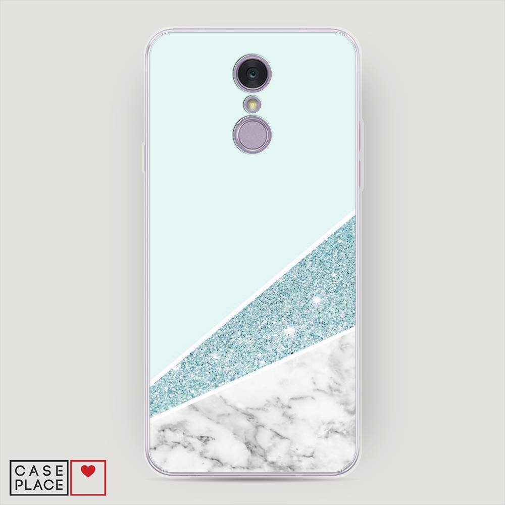 

Чехол Awog на LG Q7 (Plus, Alpha) "Мрамор с голубыми блестками", Голубой;белый, 83550-3