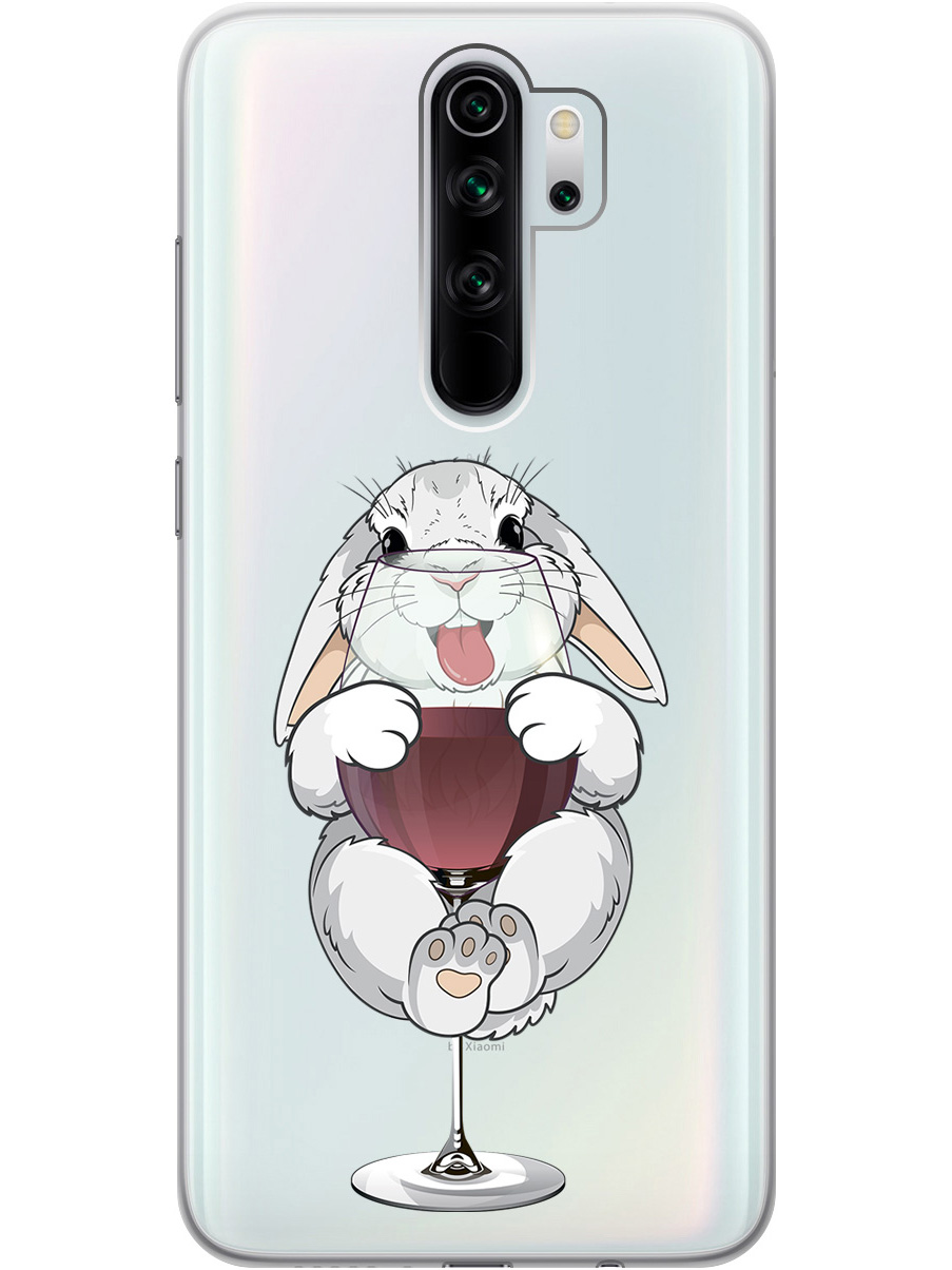 

Силиконовый чехол на Xiaomi Redmi Note 8 Pro с принтом "Кролик и бокал", Прозрачный;белый;бордовый, 721936375