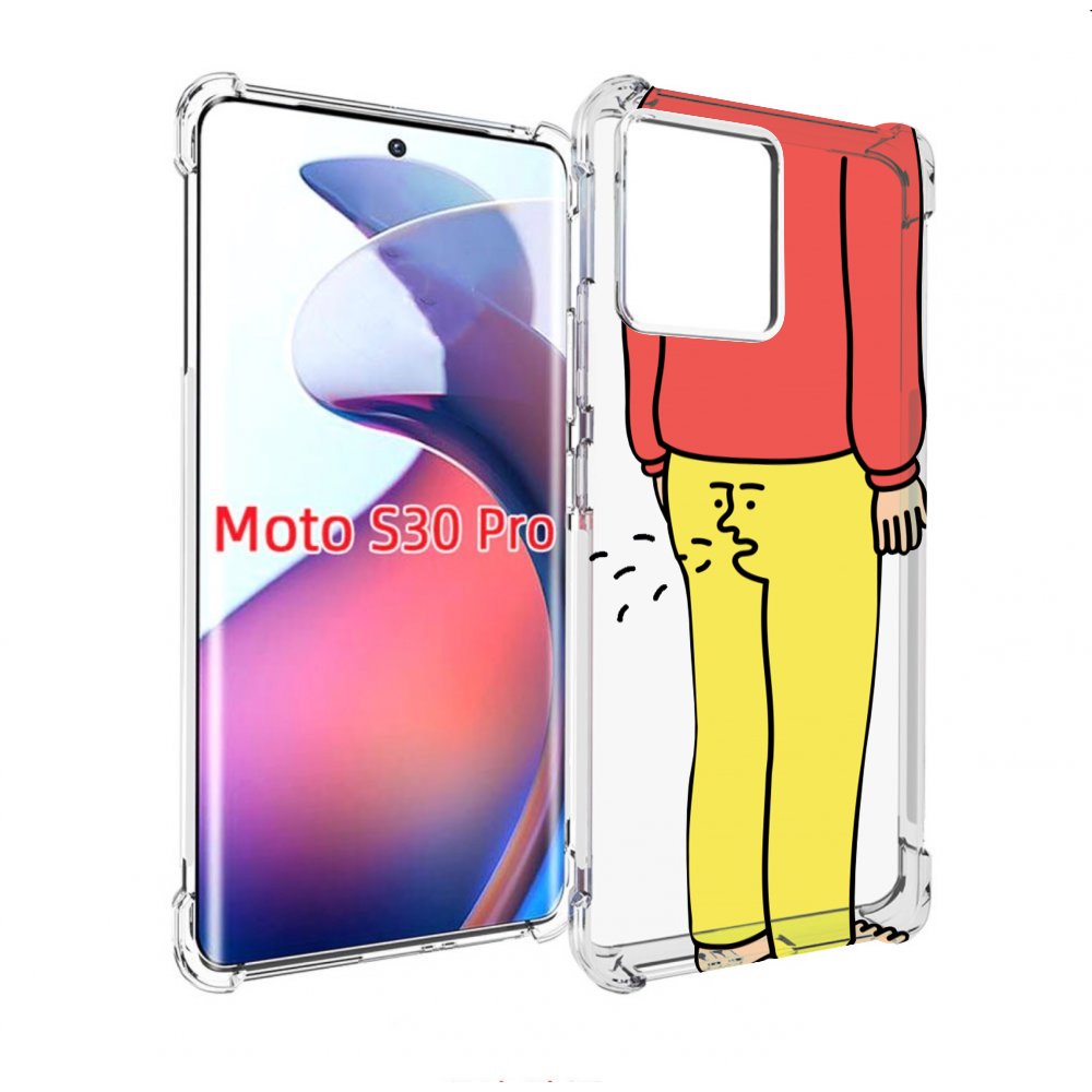 

Чехол MyPads смешной-мужчина для Motorola Moto S30 Pro, Прозрачный, Tocco