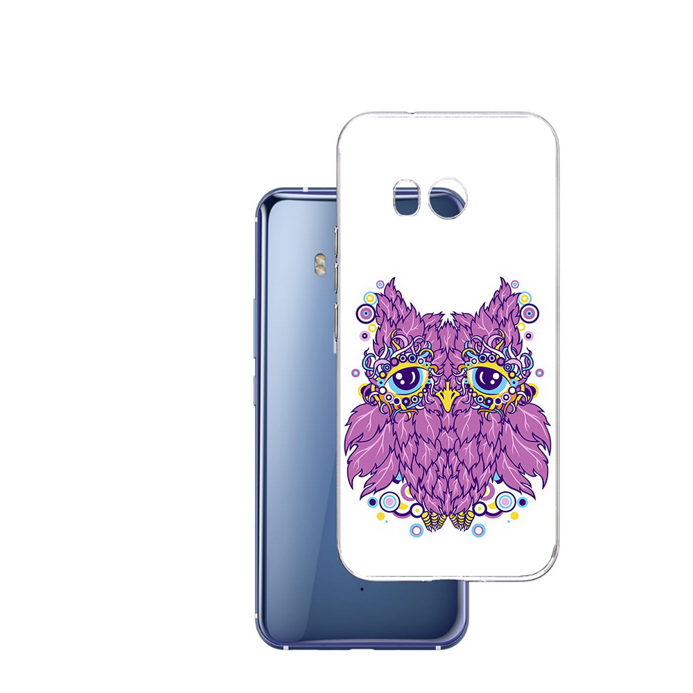 

Чехол MyPads Tocco для HTC U11 Розовая сова, Прозрачный, Tocco