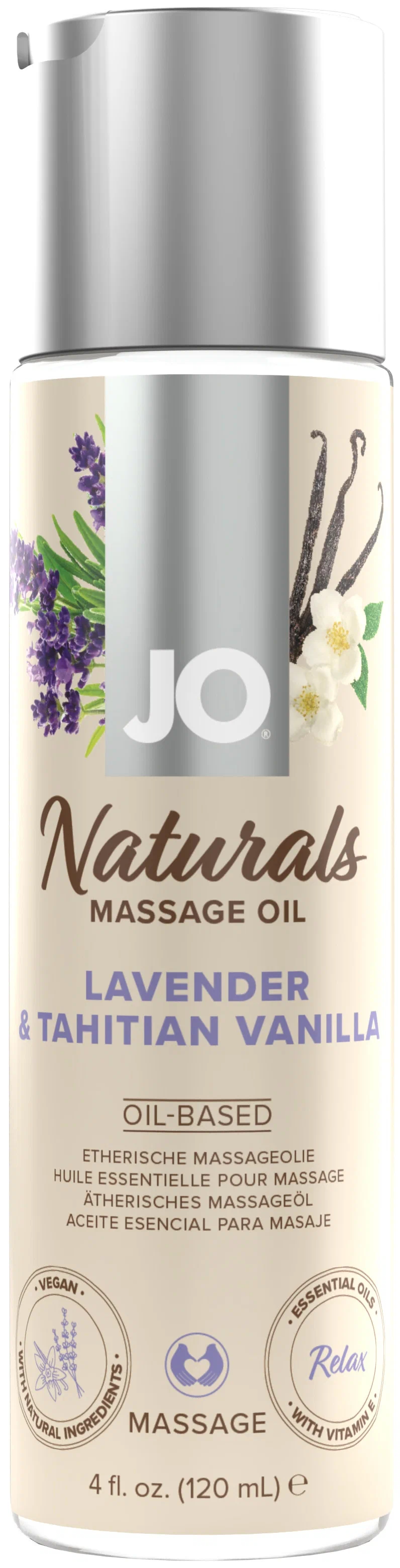 Массажное масло JO Лаванда и ваниль (Lavender & Vanilla) (120)