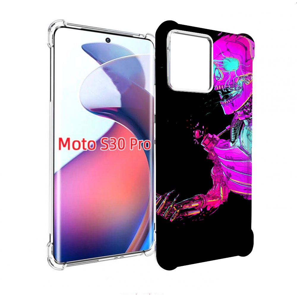 

Чехол MyPads скелет-робот-фиолетовый для Motorola Moto S30 Pro, Прозрачный, Tocco