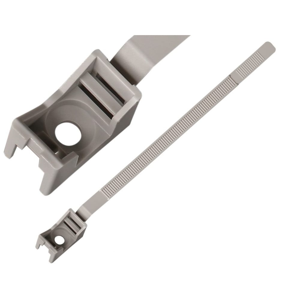 Ремешок-опора для труб и кабеля ЕВРОПАРТНЕР PRNT 16-32 серый, с шурупом и дюбелем, 30 шт.