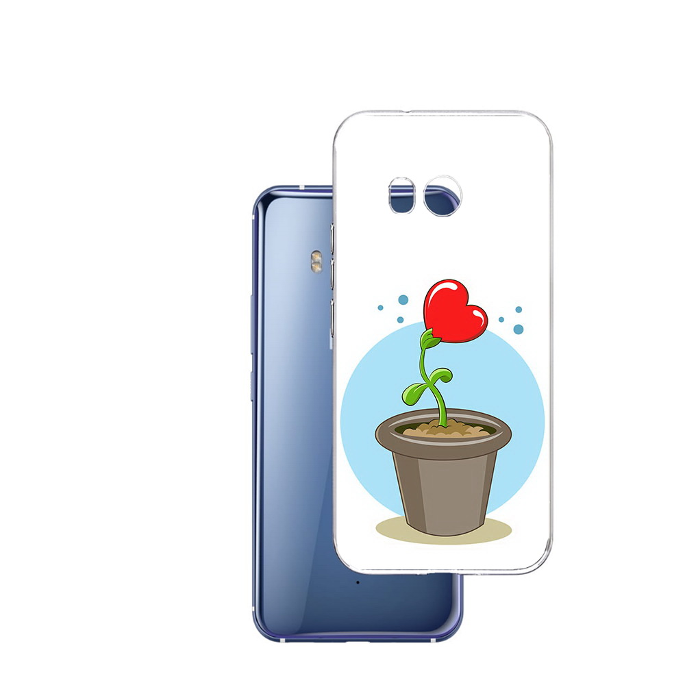 

Чехол MyPads Tocco для HTC U11 Растение любви 14 февраля, Прозрачный, Tocco