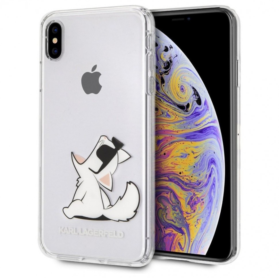 фото Чехол cg mobile karl lagerfeld choupette fun iphone xs max прозрачный