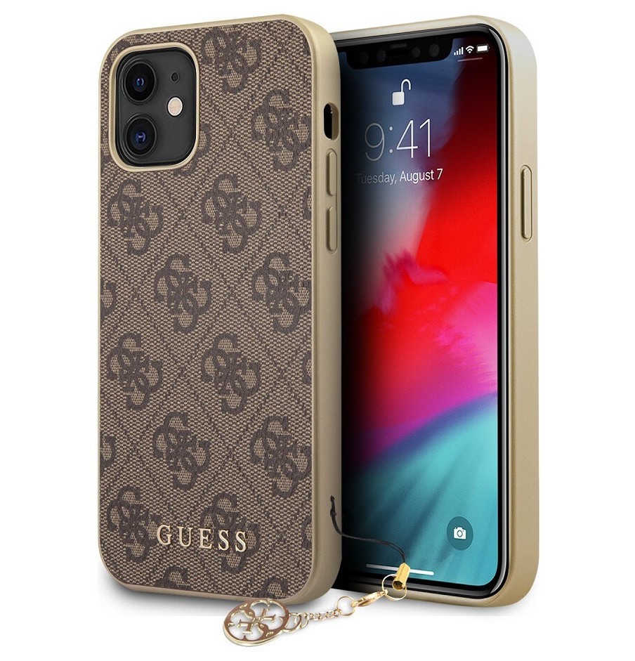 фото Чехол cg mobile guess 4g charms collection iphone 12 mini коричневый