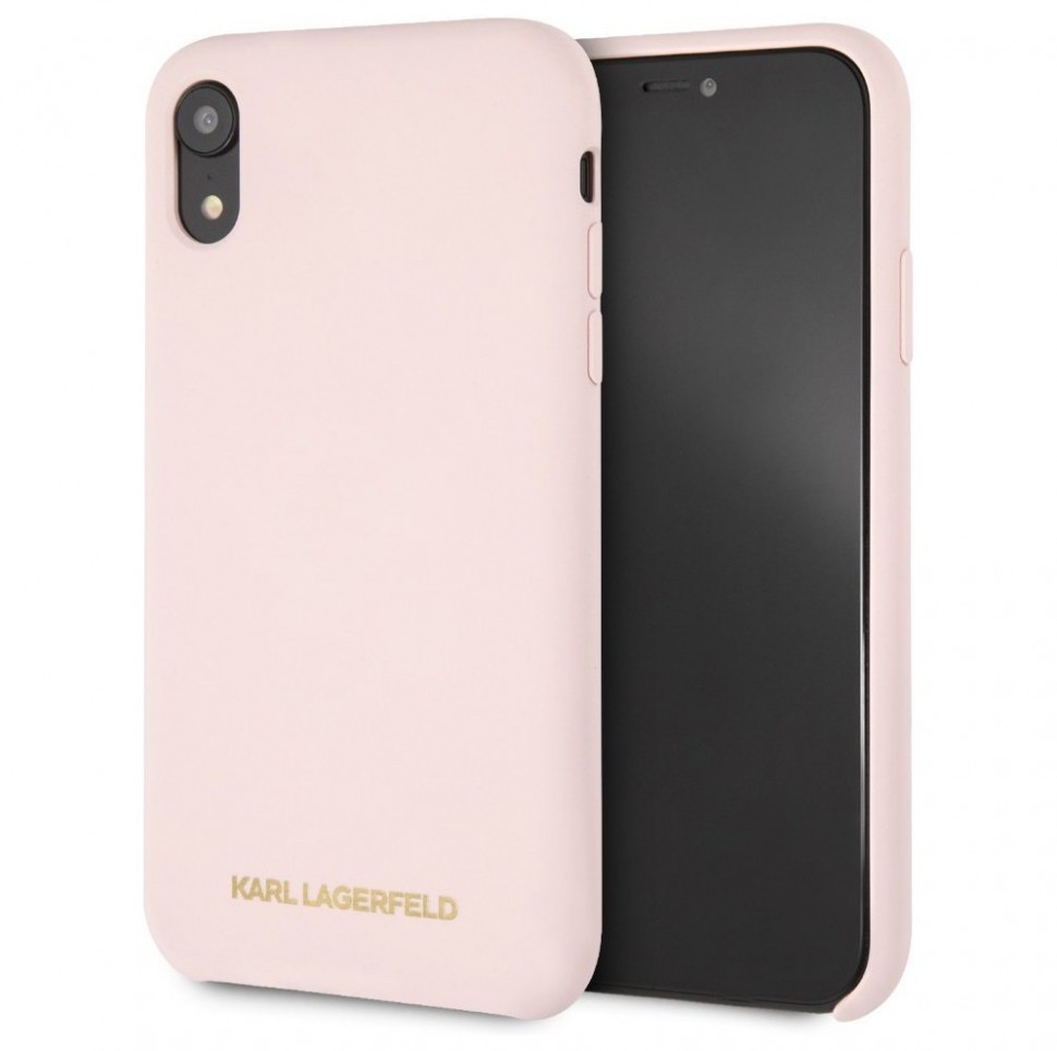 фото Чехол cg mobile karl lagerfeld silicone collection gold logo iphone xr светло-розовый