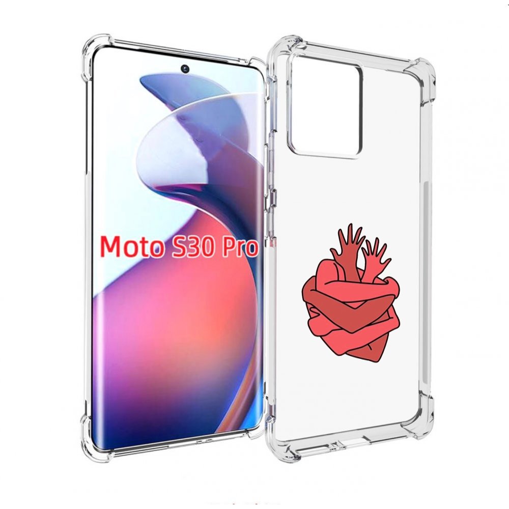 

Чехол MyPads сердце из ручек для Motorola Moto S30 Pro, Прозрачный, Tocco