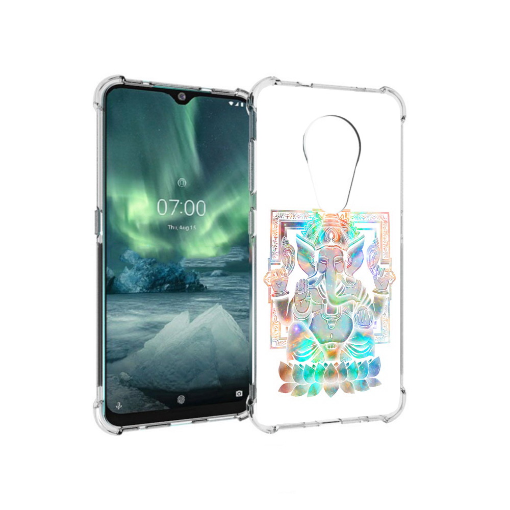

Чехол MyPads Tocco для Nokia 7.2 умный слон (PT139171.105.654), Прозрачный, Tocco