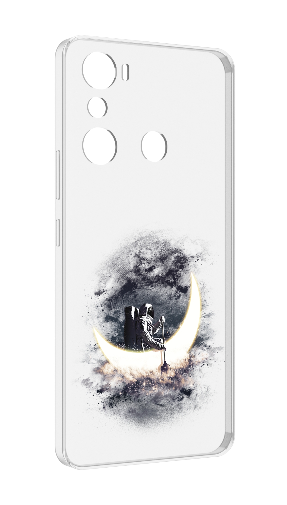 

Чехол MyPads лунный путешественник для Infinix Hot 20i, Прозрачный, Tocco