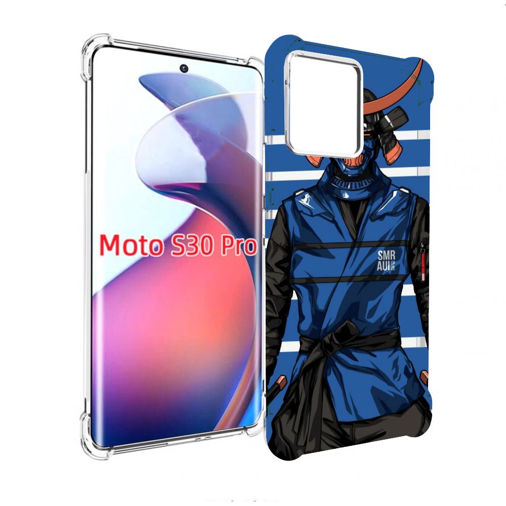 

Чехол MyPads самурай в синей форме для Motorola Moto S30 Pro, Прозрачный, Tocco