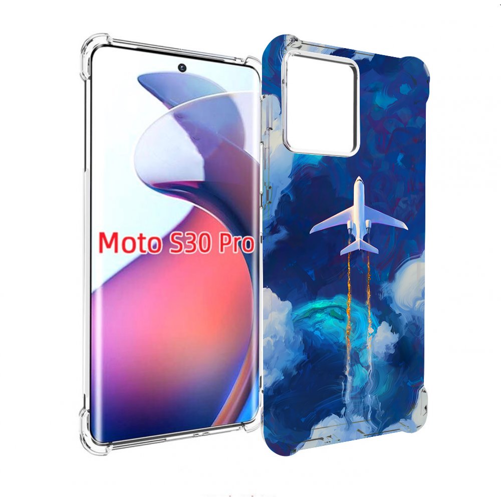 

Чехол MyPads самолет-в-небе-рисунок для Motorola Moto S30 Pro, Прозрачный, Tocco