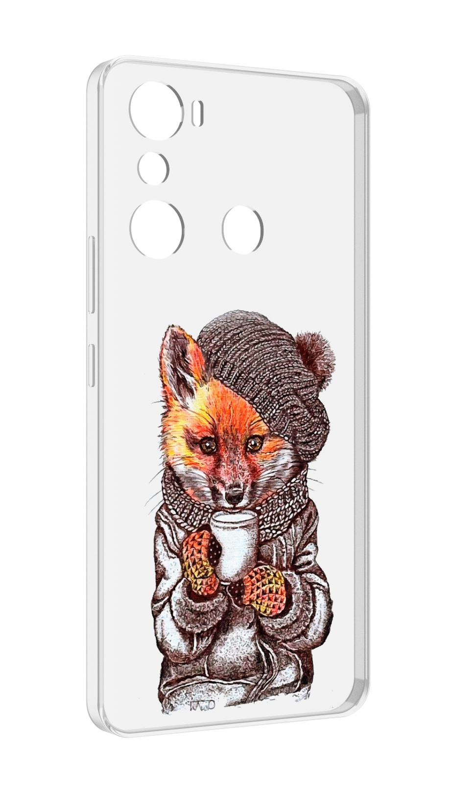 

Чехол MyPads лиса в шапке для Infinix Hot 20i, Tocco