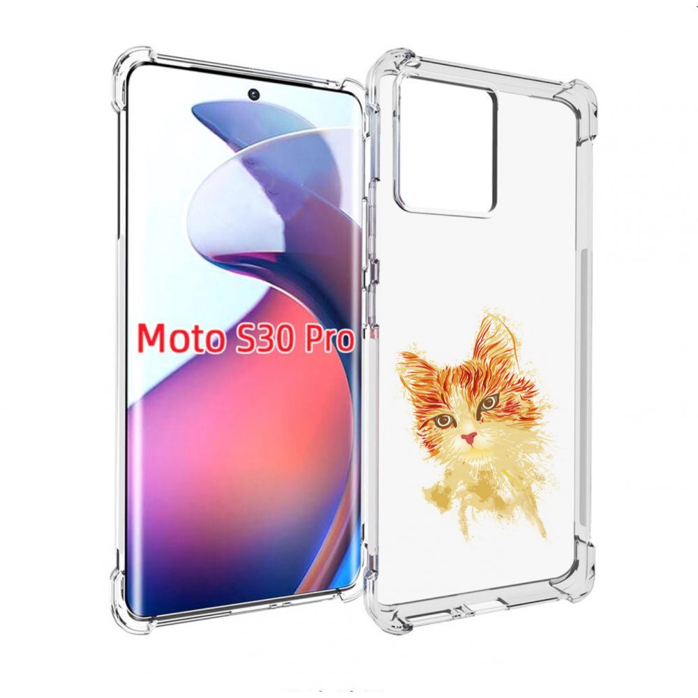 

Чехол MyPads рыжий кот для Motorola Moto S30 Pro, Прозрачный, Tocco