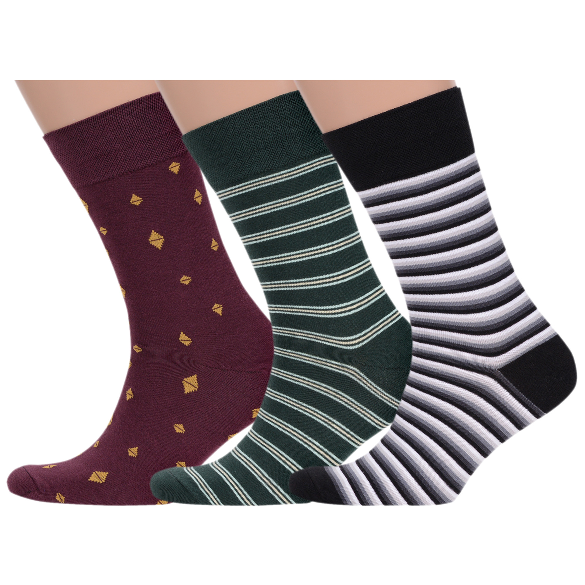 Комплект носков мужских MoscowSocksClub msk3-М41 разноцветных 29