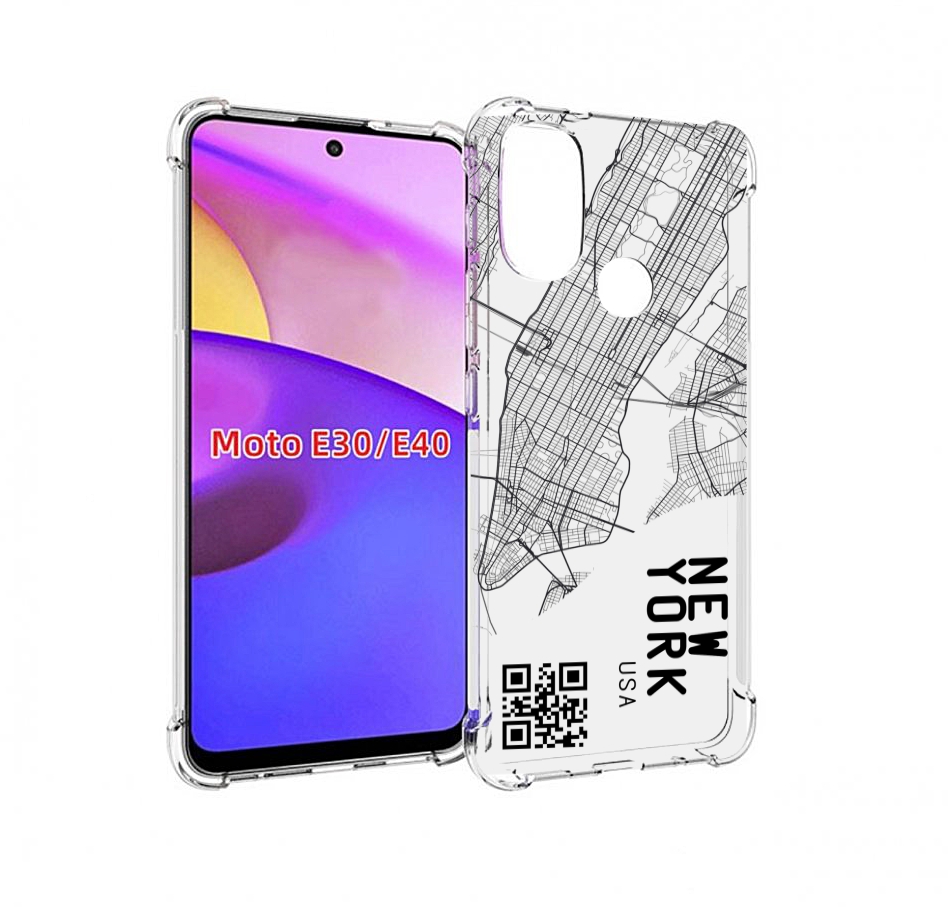 

Чехол бампер MyPads схема-нью-йорк для Motorola Moto E30., Прозрачный, Tocco