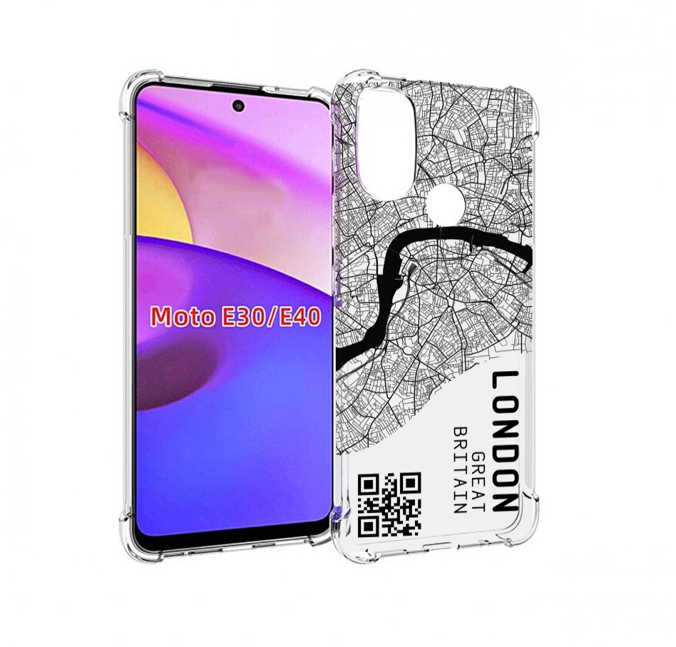 

Чехол бампер MyPads схема-лондон для Motorola Moto E30., Прозрачный, Tocco