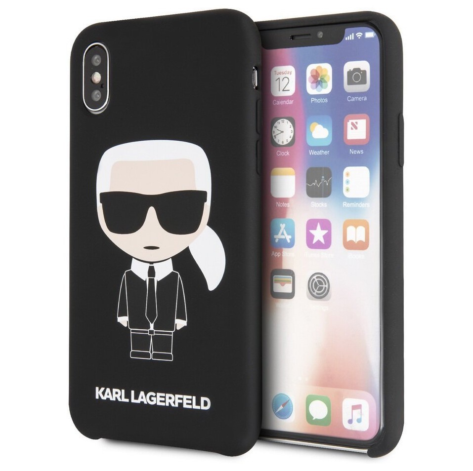 фото Чехол cg mobile karl lagerfeld liquid silicone iconic karl iphone x/xs черный