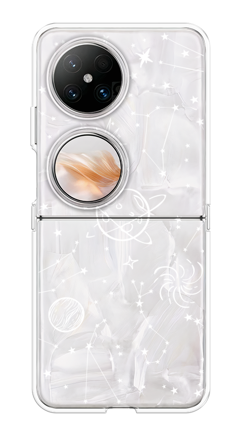 

Чехол на Huawei Pocket 2 "Планеты в космосе", Белый, 6123850-1