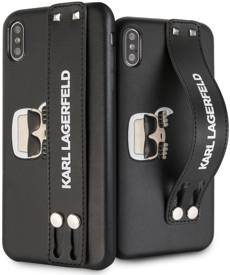 фото Чехол cg mobile karl lagerfeld karl head with hand strap iphone x/xs черный