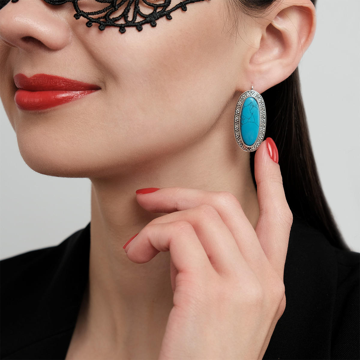 

Серьги Jenavi b60931b9 бирюза, b60931b9