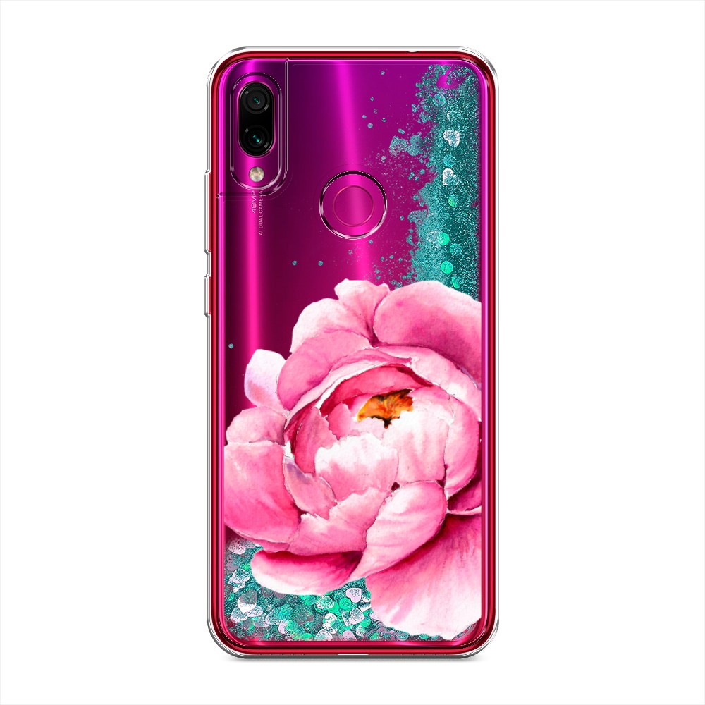 

Жидкий чехол с блестками "Прекрасный пион" на Xiaomi Redmi Note 7, 34795-1