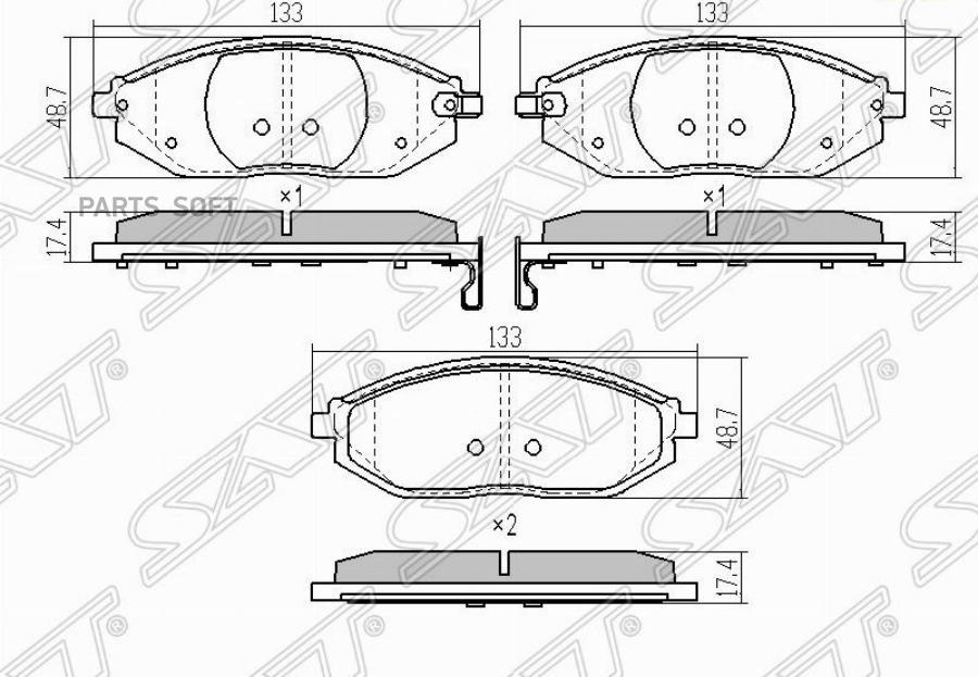 

Колодки Тормозные Перед Chevrolet Spark 10- Sat арт. ST-96682858