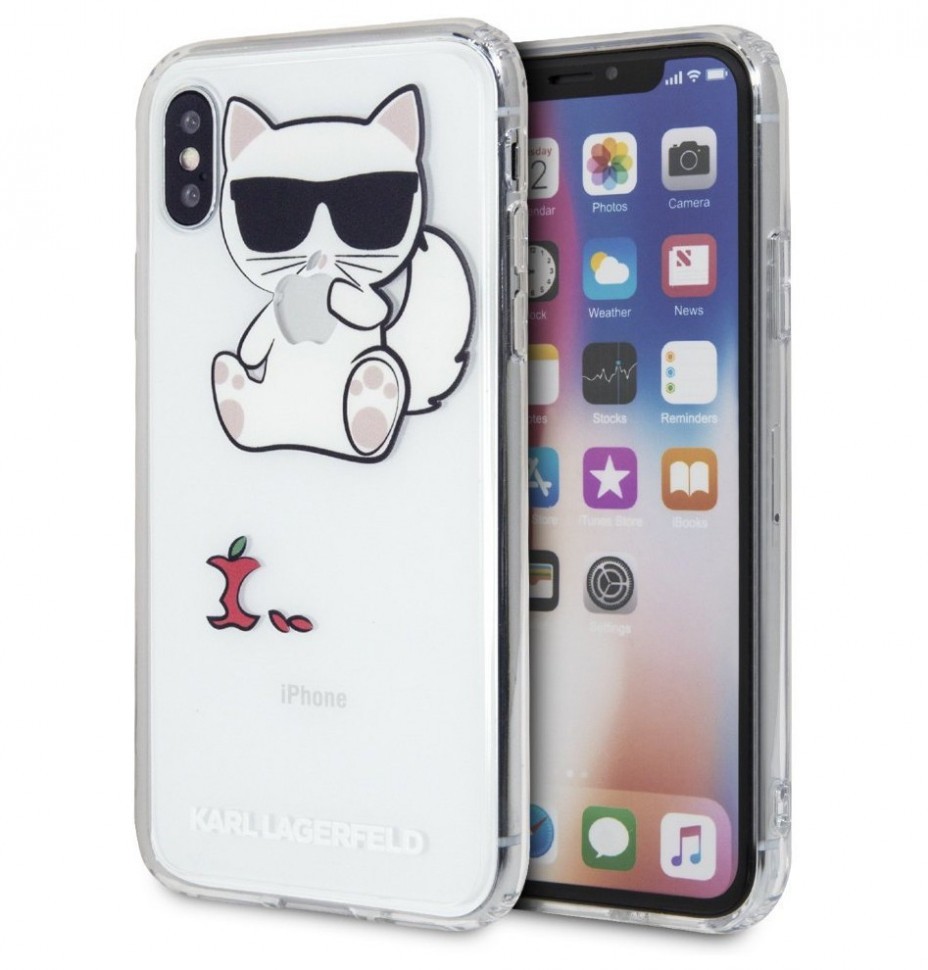 фото Чехол cg mobile karl lagerfeld collection choupette apple iphone x/xs прозрачный