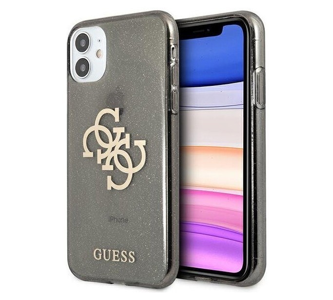 фото Чехол cg mobile guess 4g big logo iphone 11 блестящий черный