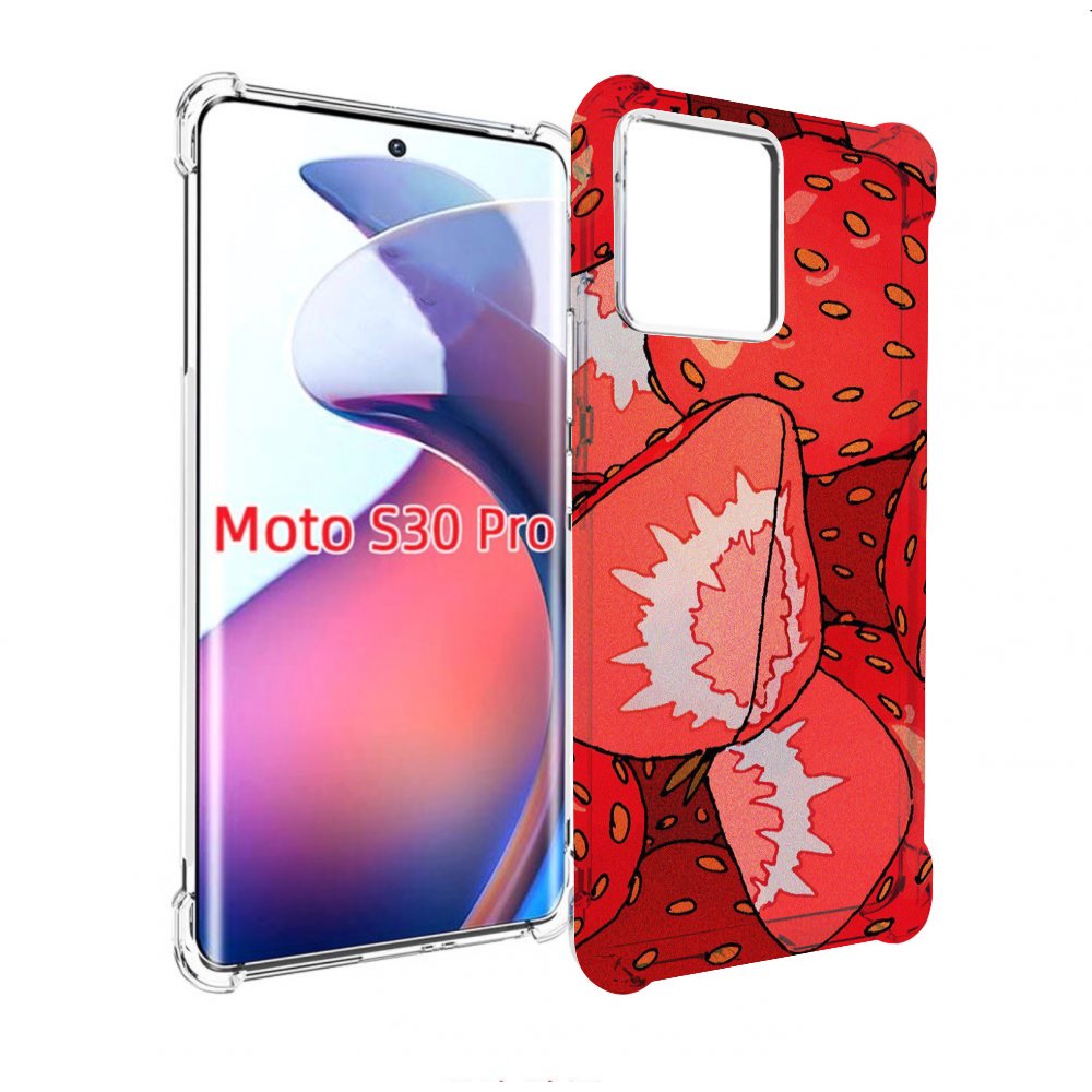 

Чехол MyPads рисованная-клубника для Motorola Moto S30 Pro, Прозрачный, Tocco