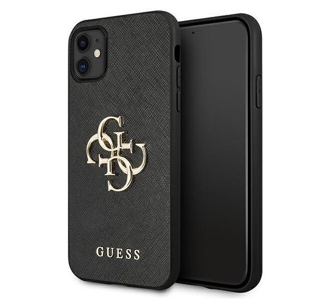 фото Чехол cg mobile guess saffiano 4g big metal logo iphone 11 черный