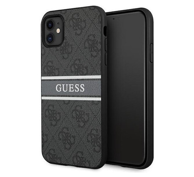 фото Чехол cg mobile guess 4g stripe printed logo iphone 11 серый