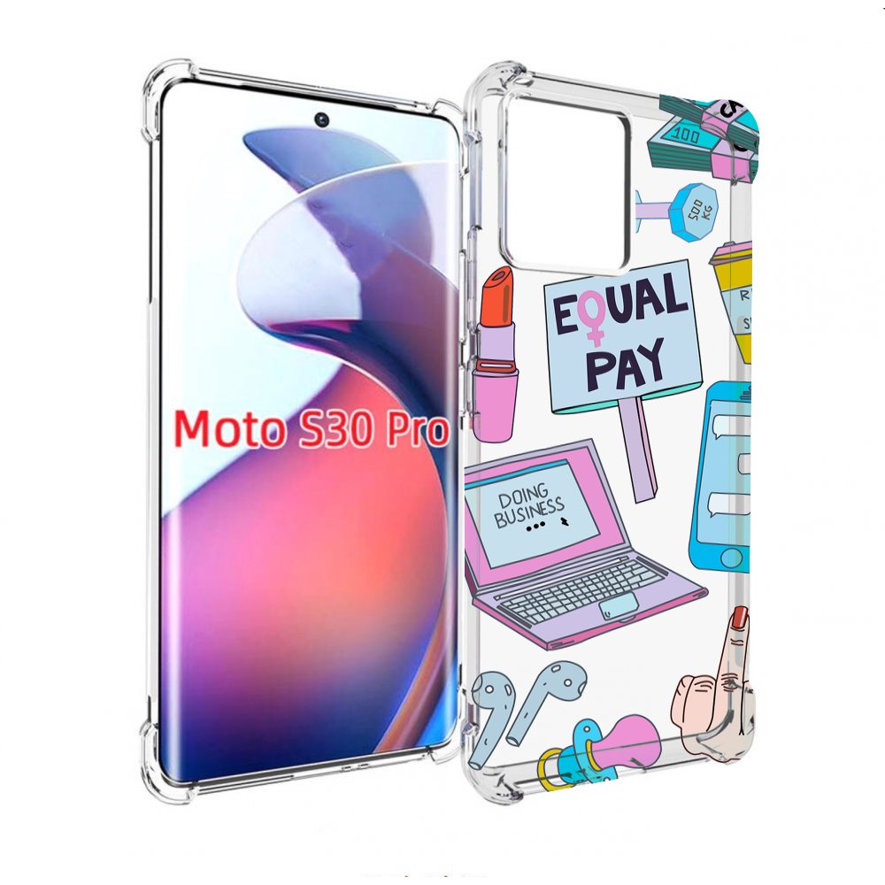 

Чехол MyPads разные-штучки для Motorola Moto S30 Pro, Прозрачный, Tocco