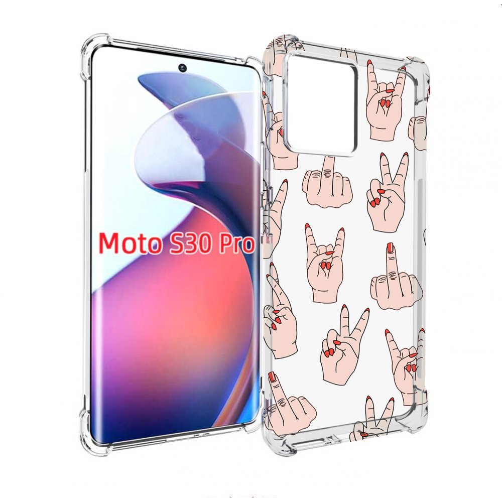 

Чехол MyPads разные-ручки для Motorola Moto S30 Pro, Прозрачный, Tocco