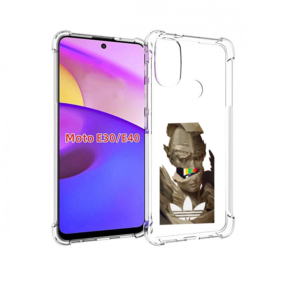 

Чехол бампер MyPads статуя-адидас для Motorola Moto E30., Прозрачный, Tocco