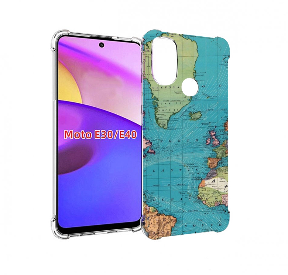 

Чехол бампер MyPads старая карта земли для Motorola Moto E30., Прозрачный, Tocco