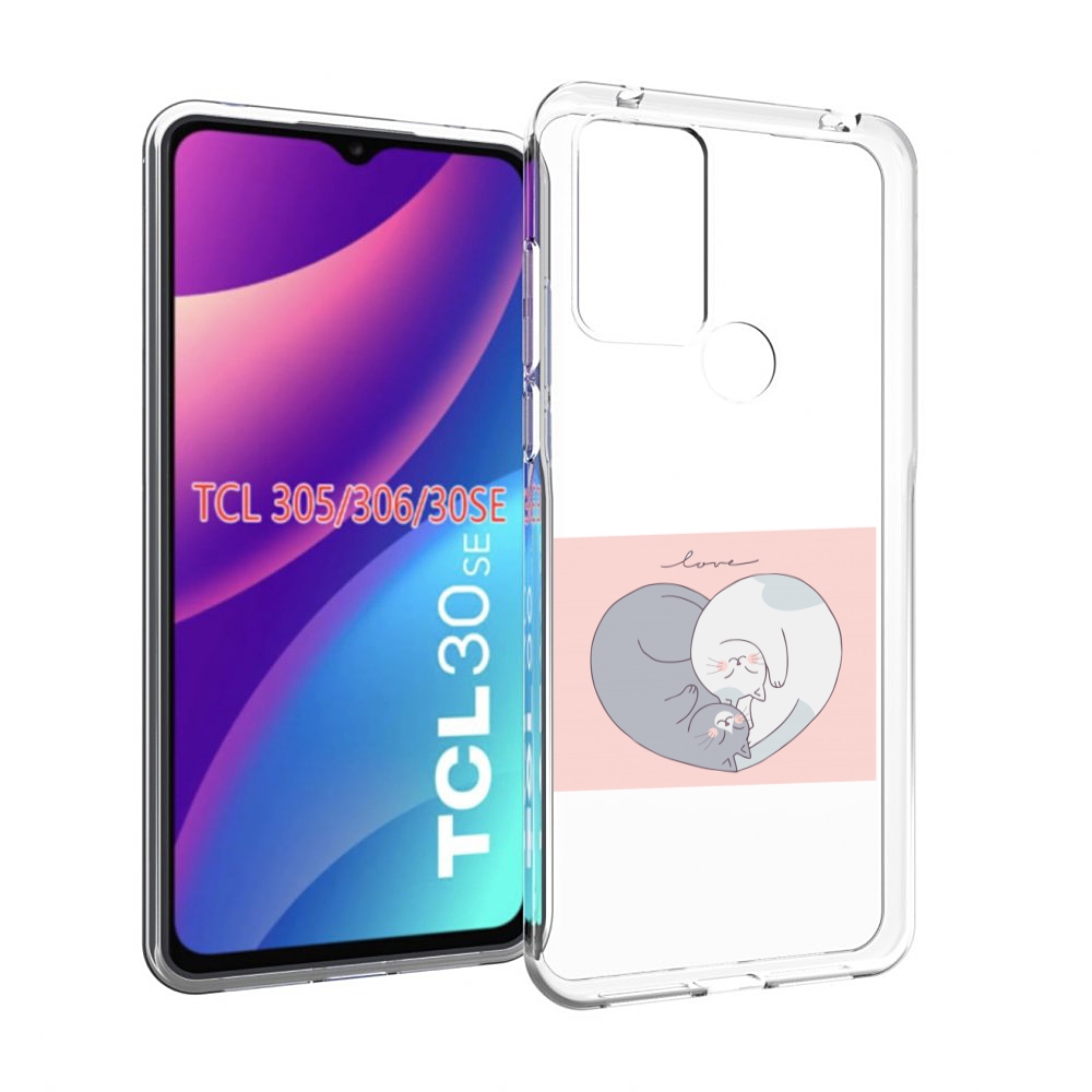 

Чехол MyPads котики-в-форме-сердца для TCL 30SE/305/306/30E, Tocco