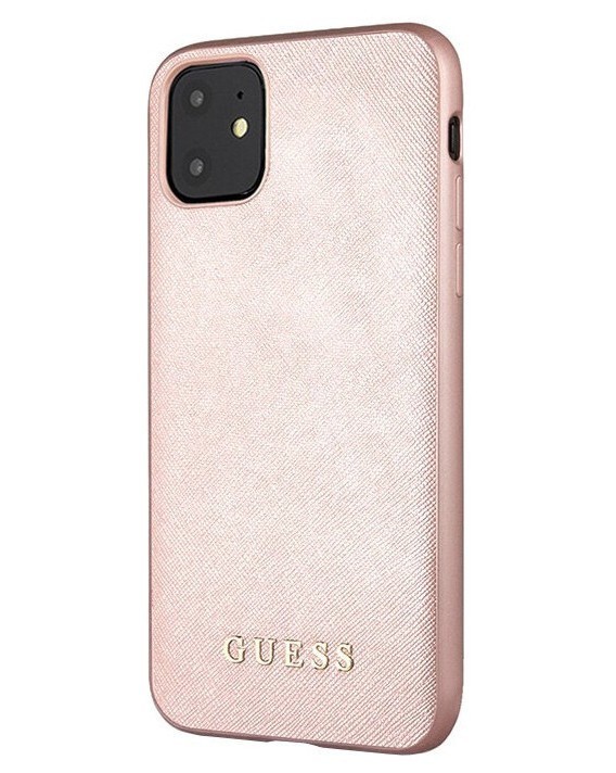 фото Чехол cg mobile guess silicone saffiano iphone 11 розовый