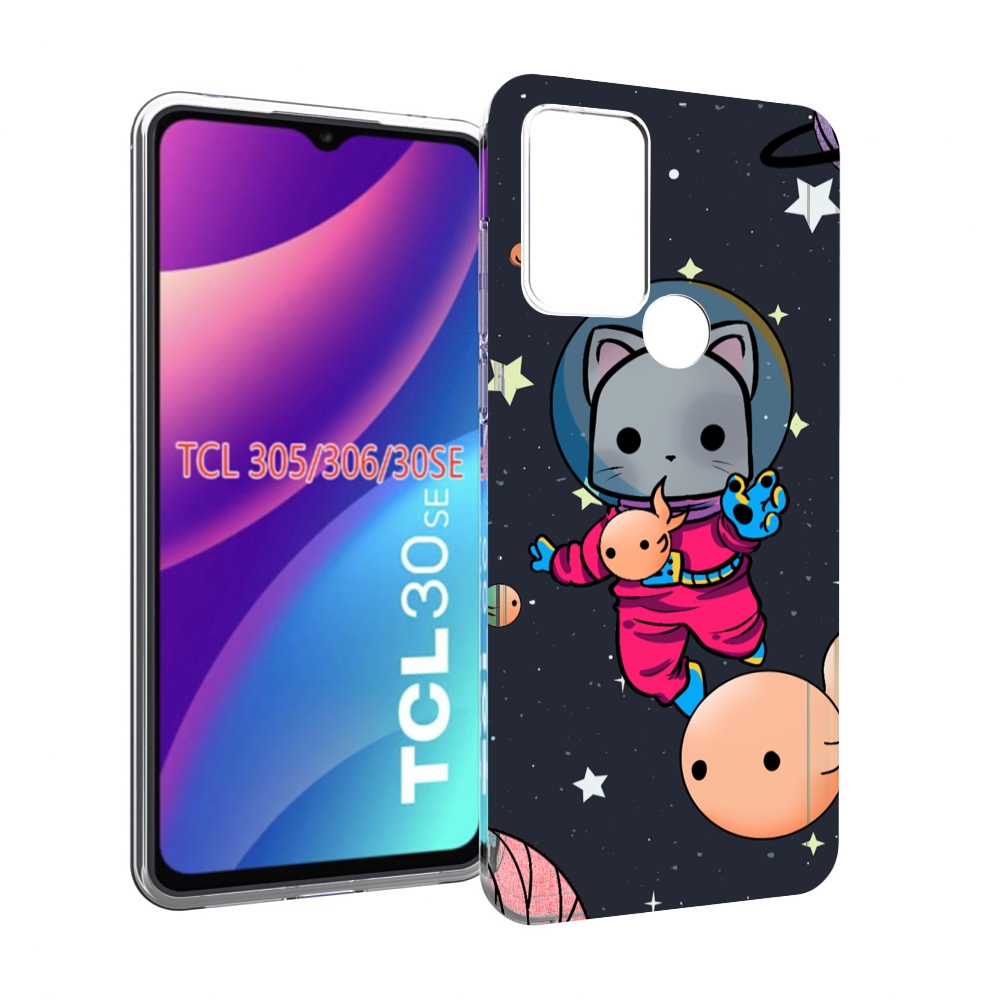 

Чехол MyPads котик-с-рыбкой-в-космосе для TCL 30SE/305/306/30E, Tocco