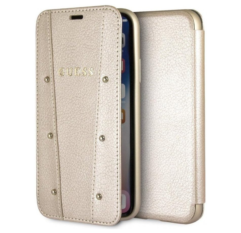 фото Чехол cg mobile guess kaia collection booktype iphone xs max золотой