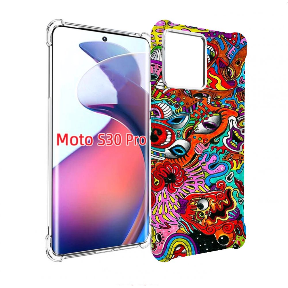 

Чехол MyPads разные абстракции яркие для Motorola Moto S30 Pro, Прозрачный, Tocco