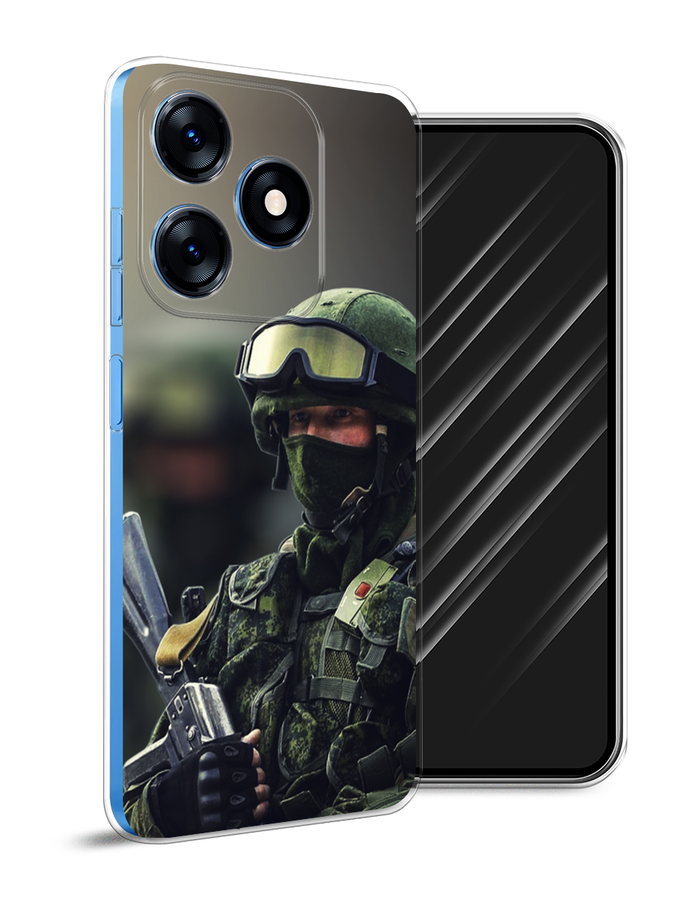 

Чехол Awog на Tecno Spark 10 "Солдат", Зеленый;серый, 303550-5