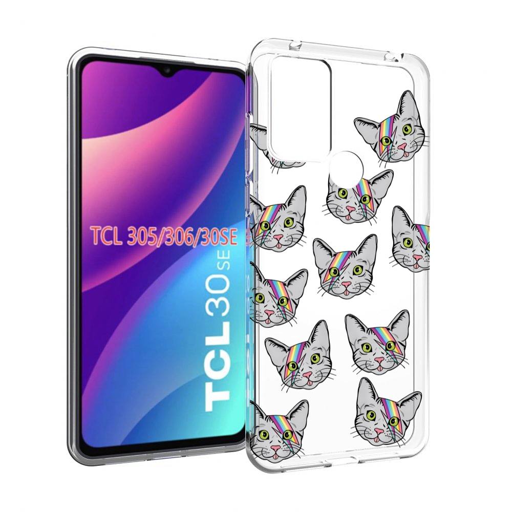 

Чехол MyPads кот-с-молнией-на-лбу для TCL 30SE/305/306/30E, Tocco