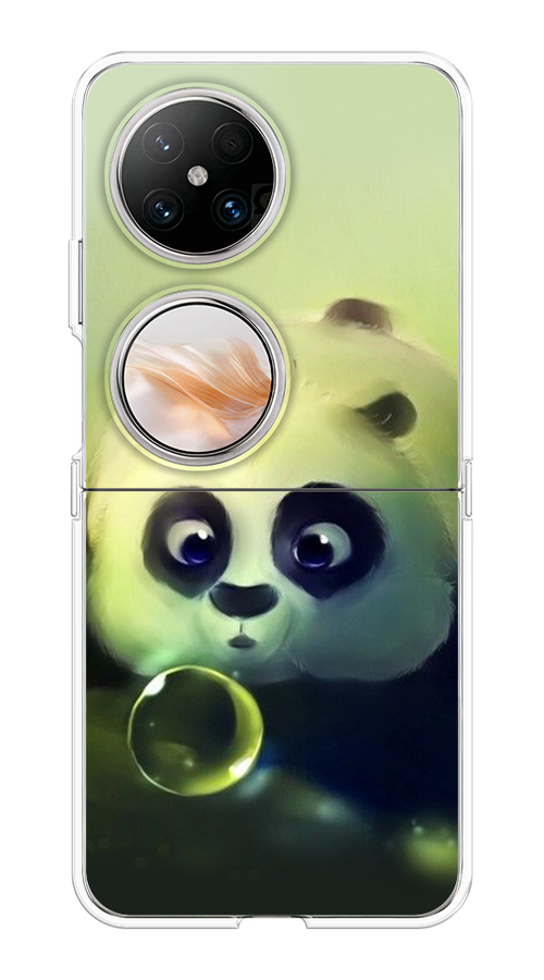 

Чехол на Huawei Pocket 2 "Малыш панды", Зеленый;черный;серый, 6123850-1