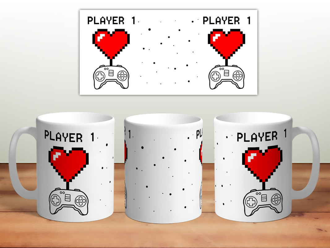 

Кружка TheSuvenir Player 1. Игрок 1, Player 1. Игрок 1