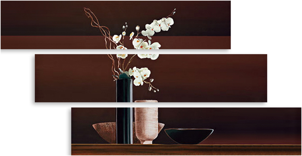

Картина модульная на холсте Модулка Орхидея в вазе 150x221 см, 4479